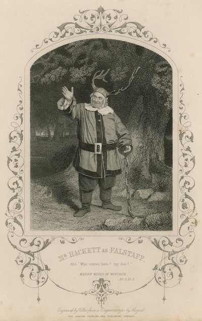 Mr Hackett como Falstaff en Las alegres comadres de Windsor de English School