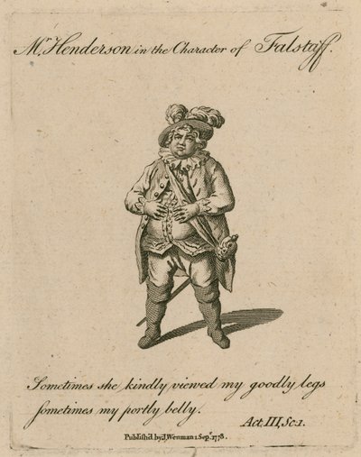 Mr Henderson en el personaje de Falstaff de English School