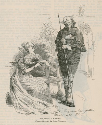 Mr Henry Irving, actor, como Malvolio de English School