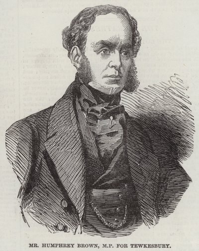 El Sr. Humphrey Brown, MP por Tewkesbury (grabado) de English School