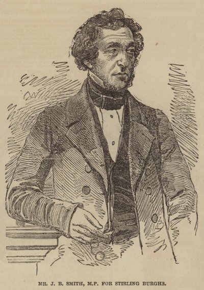 El Sr. J B Smith, MP por Stirling Burghs (grabado) de English School