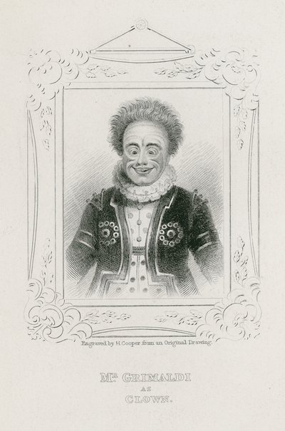 Mr Joseph Grimaldi como Payaso de English School