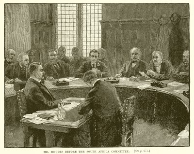 El Sr. Rhodes ante el Comité de Sudáfrica de English School