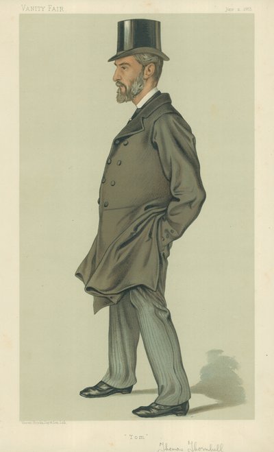 Mr Thomas Thornhill, Tom, 2 de junio de 1883, caricatura de Vanity Fair de English School