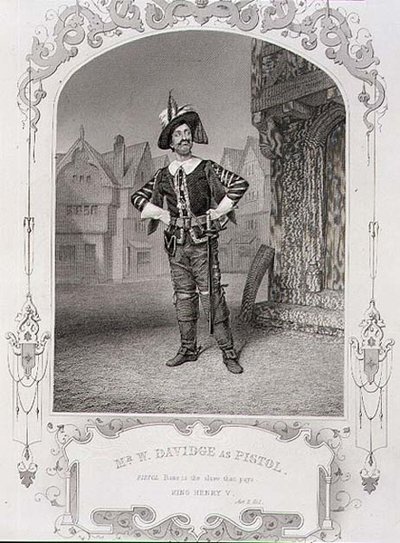 Mr. W. Davidge como Pistol, Acto II Escena 1 de 