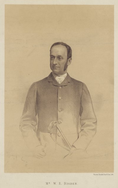 Sr. W E Rigden (litografía) de English School