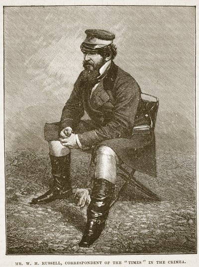 Sr. W H Russell, corresponsal del Times en Crimea, ilustración de Cassells Illustrated History of England de English School