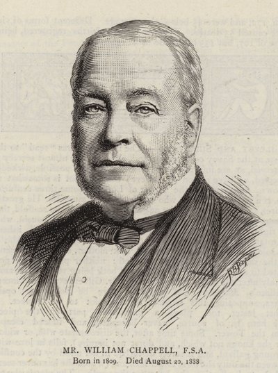 Sr. William Chappell, FSA (grabado) de English School