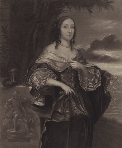 Sra. Claypole (Elizabeth Cromwell), segunda hija de Oliver Cromwell (litografía) de English School