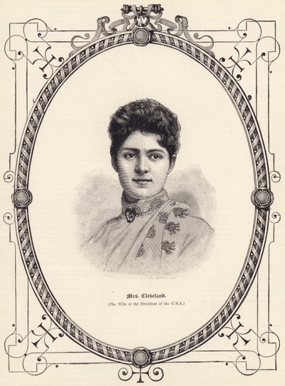Sra. Cleveland (la esposa del presidente de los EE. UU.) (grabado) de English School