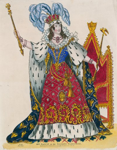 Sra. Faucit como la Emperatriz Isabel de English School