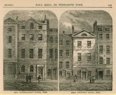Casa de la Sra. Fitzherbert y Casa de Nell Gwynne, 1820 de English School
