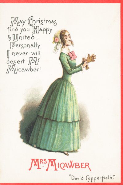 Sra. Micawber, tarjeta de Navidad de English School