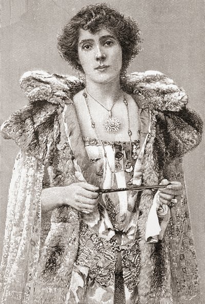 Sra. Patrick Campbell, de The Strand Magazine publicado en 1897. de English School