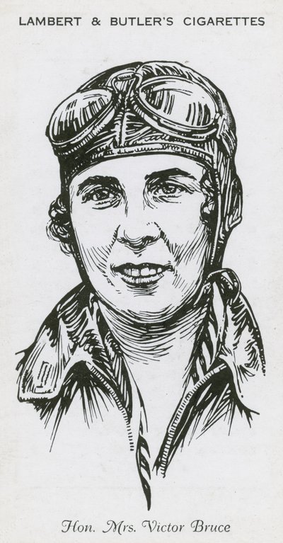 Mrs Victor Bruce, aviadora inglesa, piloto de carreras y corredora de lanchas rápidas de English School