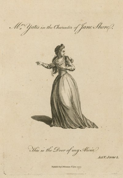 Mrs Yates en el personaje de Jane Shore de English School