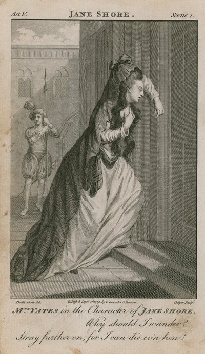 Mrs Yates en el personaje de Jane Shore de English School