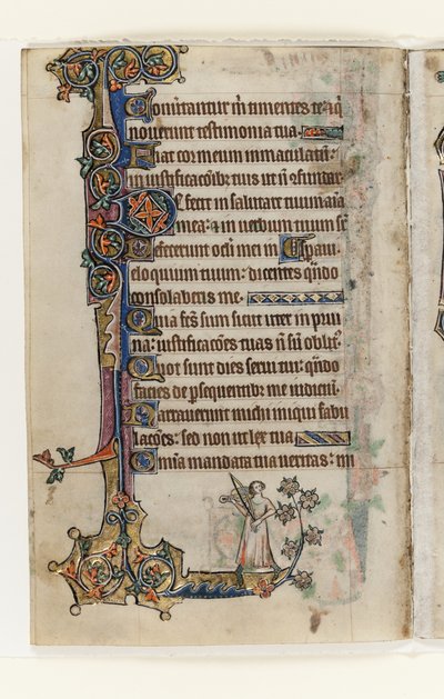 Ms 1-2005, f.175v, del Salterio de Macclesfield, Uso de Sarum, East Anglia, c.1330 de English School