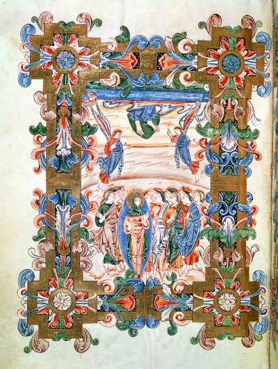Ms 274 (Y-6) fol.81v La Ascensión de Cristo, del Misal de Roberto de Jumieges, c.1016 de English School