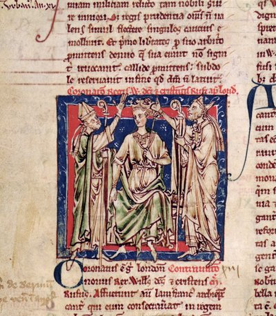 Ms 6712 (A.6.89) fol.126v Guillermo II (c.1057-1100) miniatura de Flores Historiarum, por Matthew Paris, 1250-52 de English School