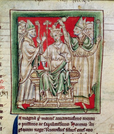 Ms 6712 (A.6.89) fol.141r Ricardo I (1157-99) miniatura de Flores Historiarum, por Matthew Paris, 1250-52 de English School