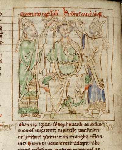 Rey Juan (1167-1216), miniatura de 