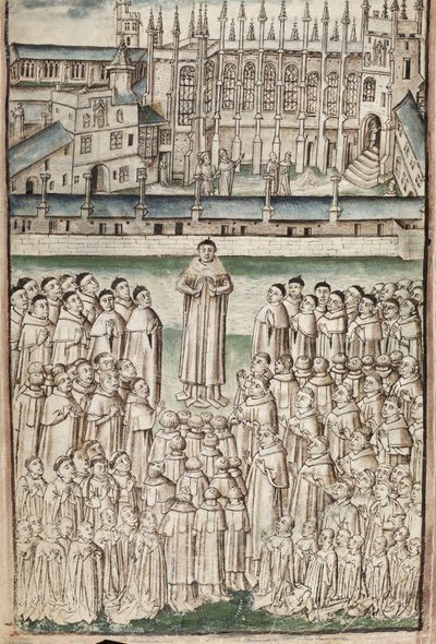 Ms. New Coll 288, f3v. (manuscrito de Chaundler), Vida de William of Wykeham por Thomas Chaundler de English School