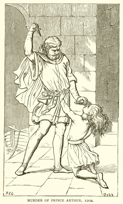 Asesinato del Príncipe Arturo, 1202 de English School