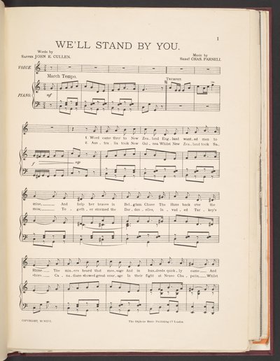 Partitura musical de la canción "We