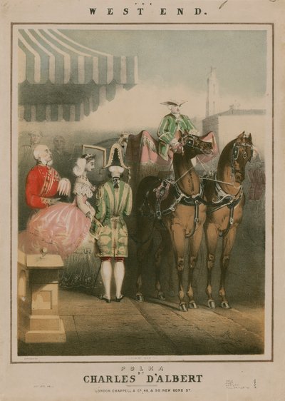 Partitura musical para The West End, una polka de Charles DAlbert de English School
