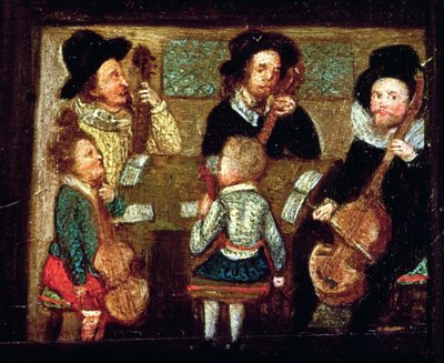 Músicos en Wadley House (detalle) de English School
