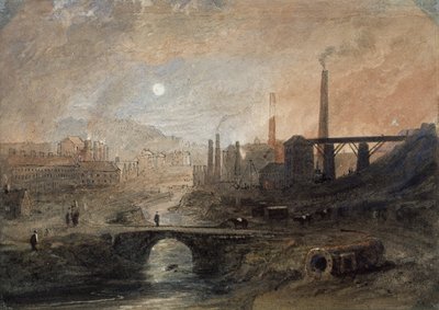 Nantyglo Ironworks, c.1829 (acuarela sobre papel) de English School