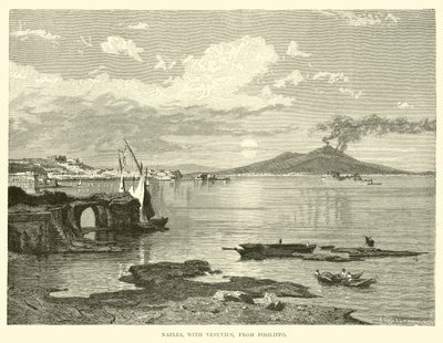 Nápoles, con el Vesubio, desde Posillipo de English School