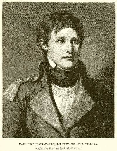 Napoleón Buonaparte, teniente de artillería de English School