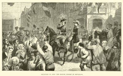 Napoleón III y el Príncipe Consorte en Boulogne de English School