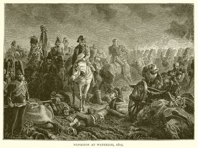 Napoleón en Waterloo, 1815 de English School