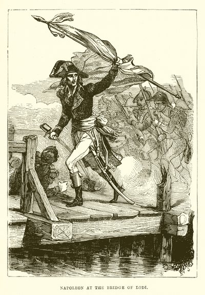 Napoleón en el Puente de Lodi de English School