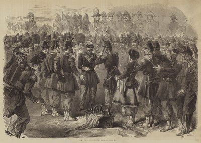 Napoleón III en el campamento de Châlons (grabado) de English School