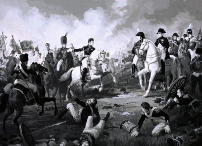 Napoleón triunfa en la Batalla de Austerlitz de English School