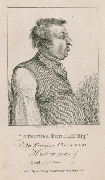 Nathaniel Bentley Esq, Un personaje excéntrico y ferretero de Leadenhall Street, Londres de English School