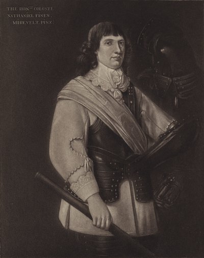 Nathaniel Fiennes, Comisario del Gran Sello (litografía) de English School