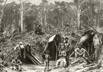 Campamento de Aborígenes Nativos, c.1880, de 