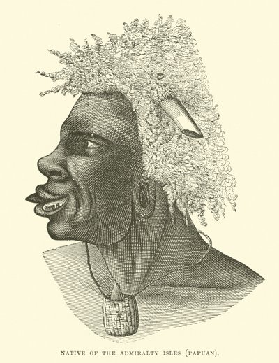 Nativo de las Islas del Almirantazgo, papú de English School