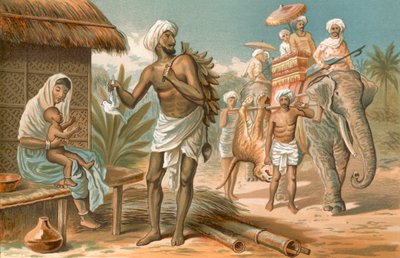 Nativos de Hindoostan, regresando de la caza del tigre de English School
