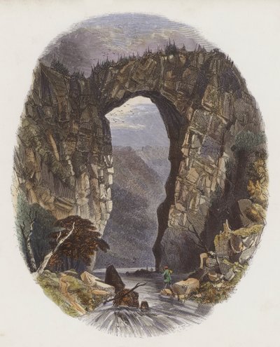 Puentes Naturales (grabado en color) de English School