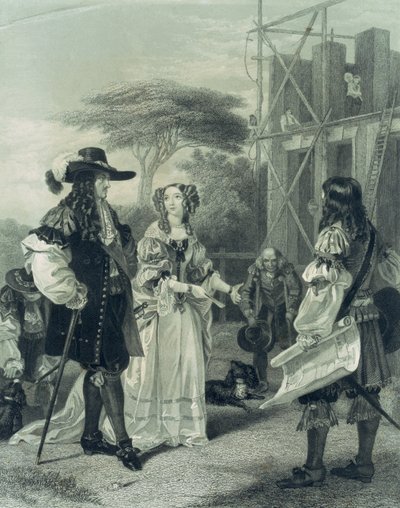 Nell Gwynn persuadiendo a Carlos II para construir un hospital de English School