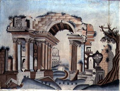 Ruinas Neoclásicas, c.1820 de English School
