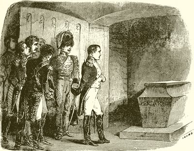 Napoleón en la tumba de Federico el Grande de English School