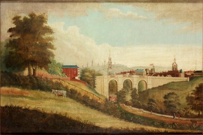 Nuevo puente sobre Pandon Dene, Newcastle upon Tyne, c.1812 de English School