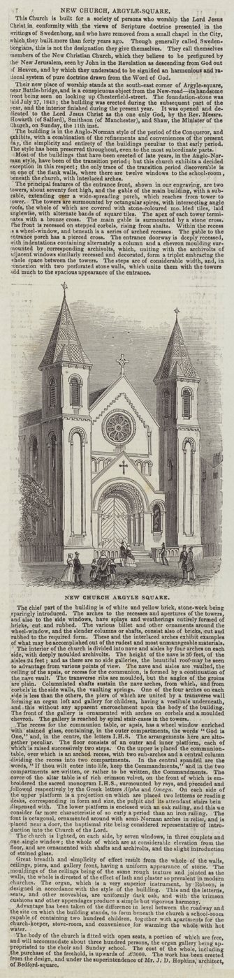 Nueva iglesia, Argyle-Square de English School